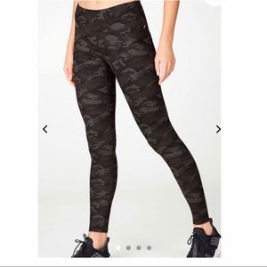 Fabletics gray and black camo leggings